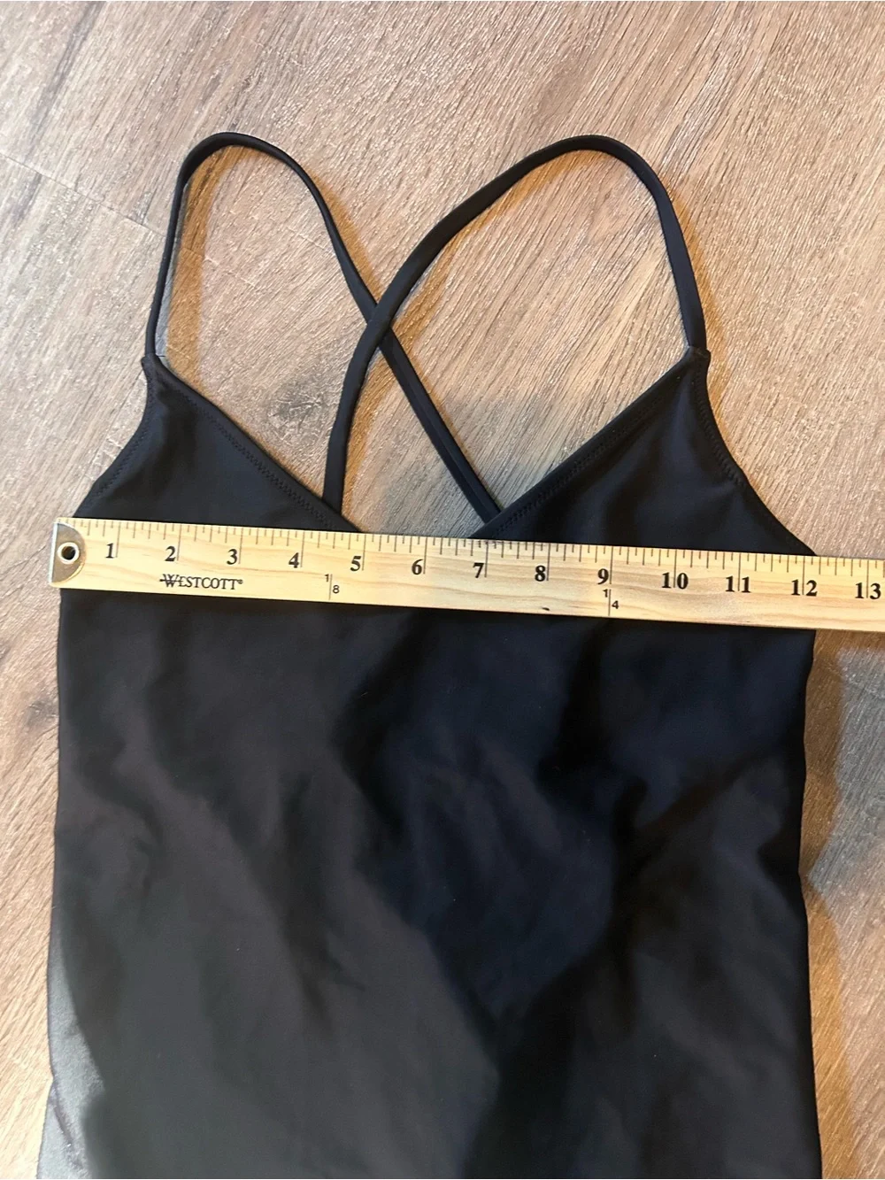 Aerie One-Piece Swimsuit Womens M Black Strappy Crisscross Back V-Neck